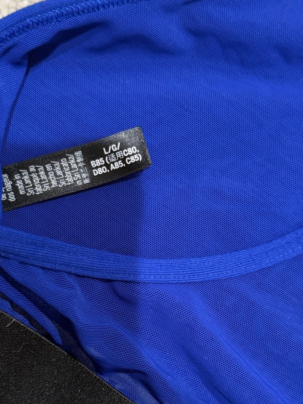 Blue Racerback Sports Bra - Picture 3 of 3